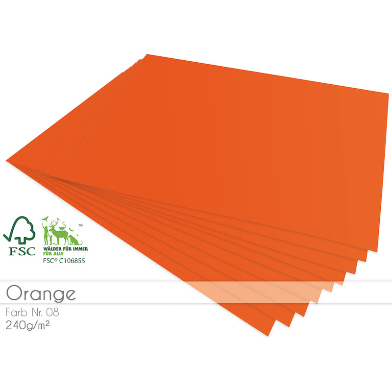 Cardstock Orange 5er