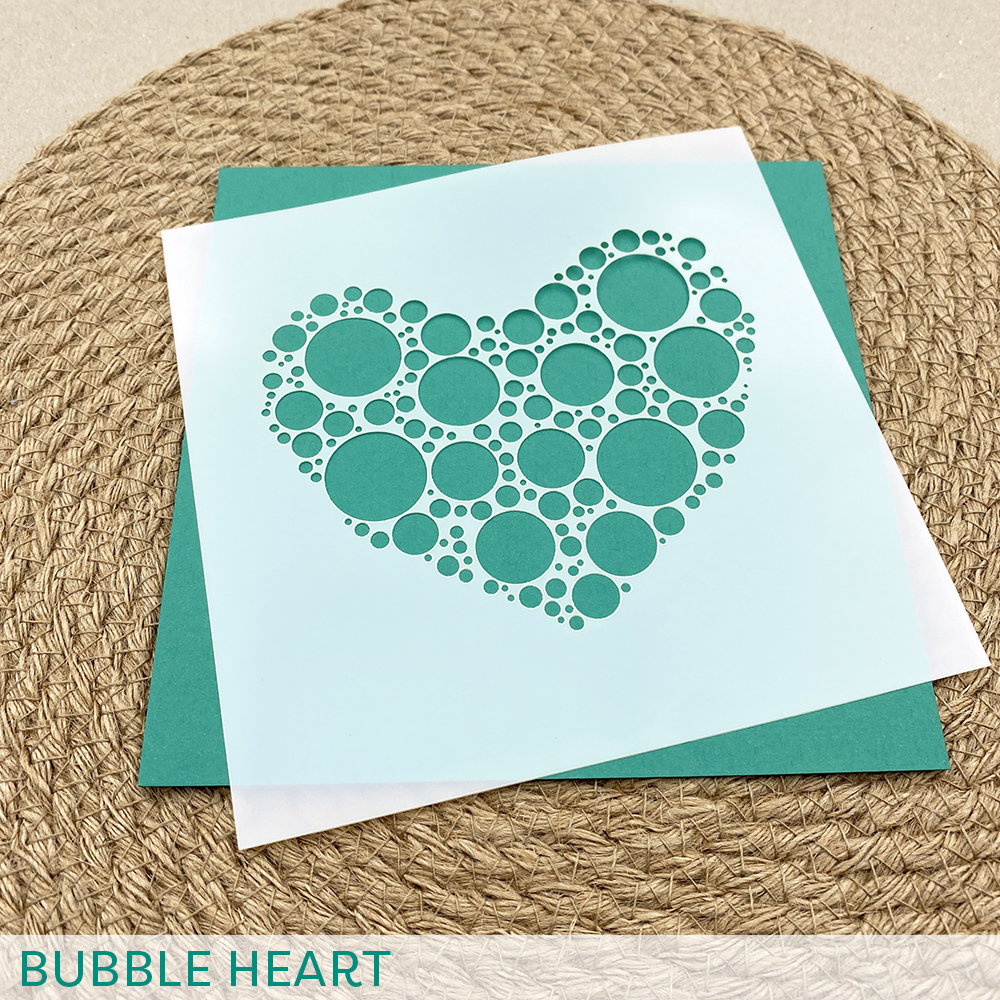 Stencil: Bubble Heart