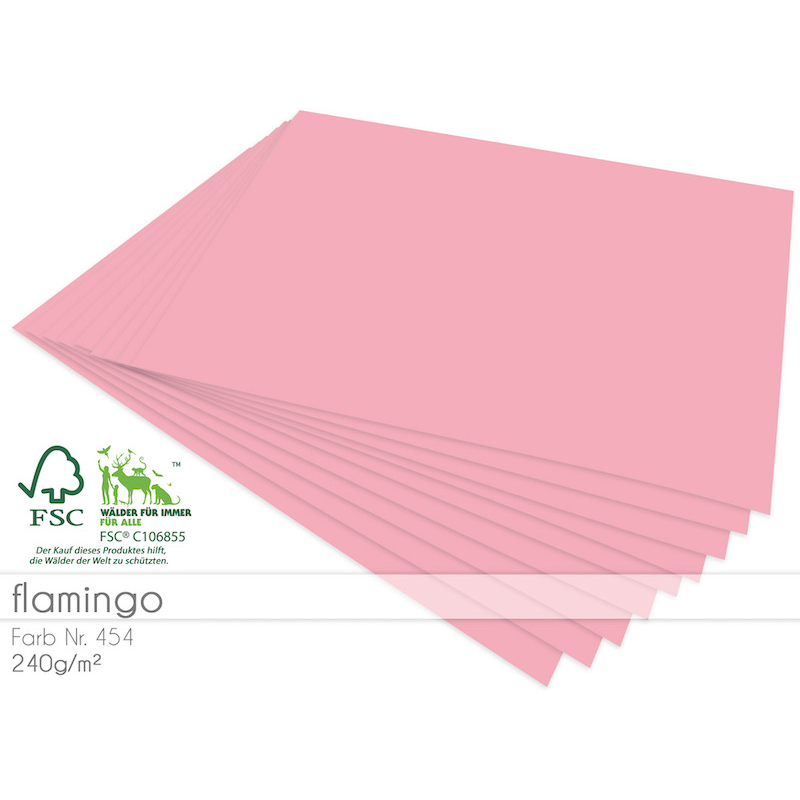 Cardstock Flamingo 5er