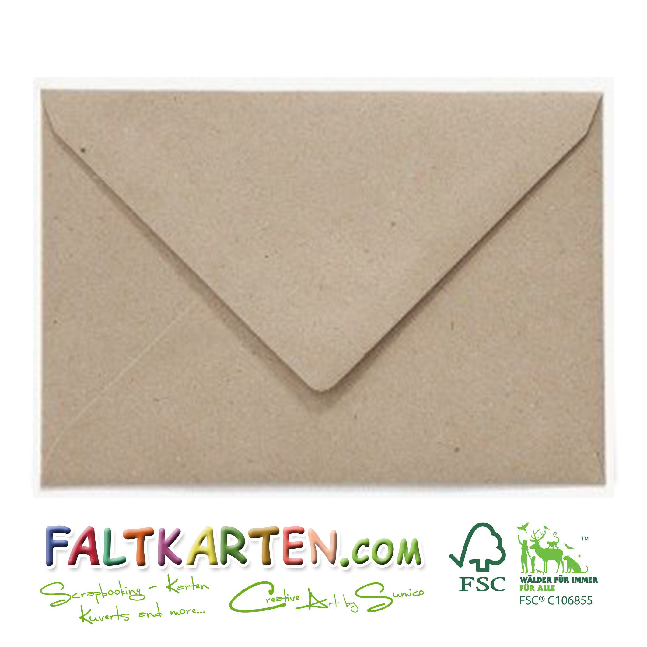 Briefumschläge C6 Kraft grau 100g/m² 5er
