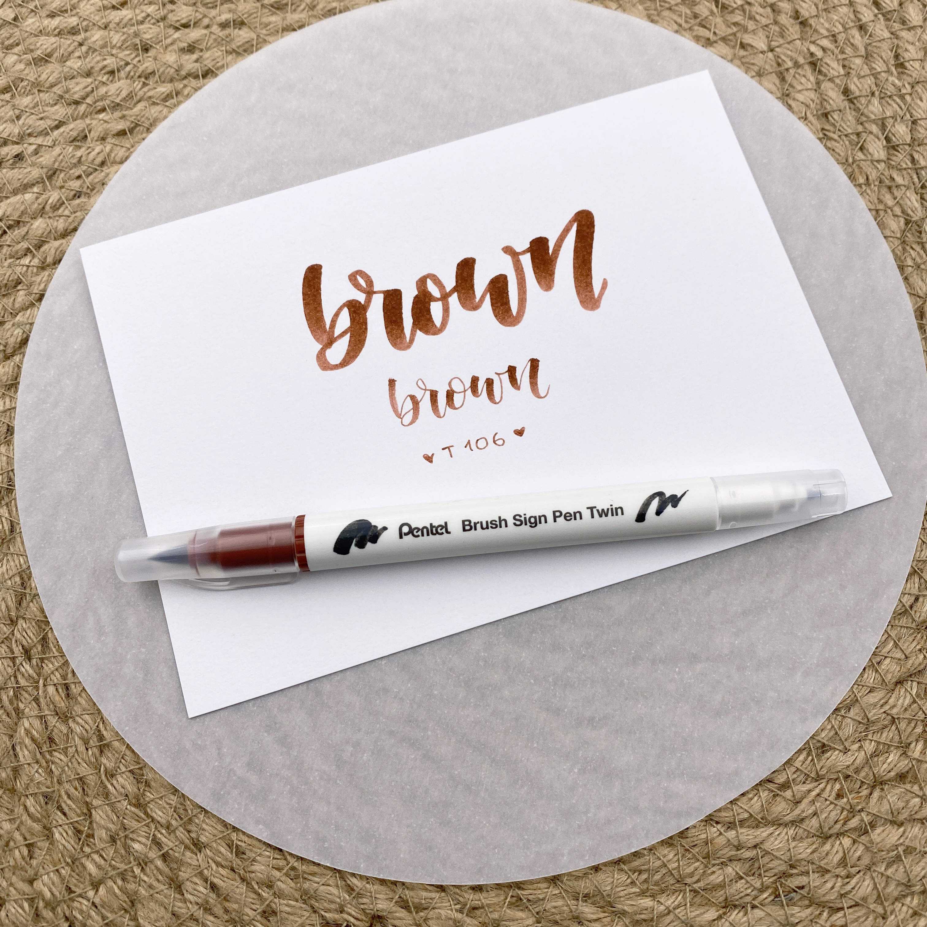 Pentel Brush Sign Pen Twin 106 Brown