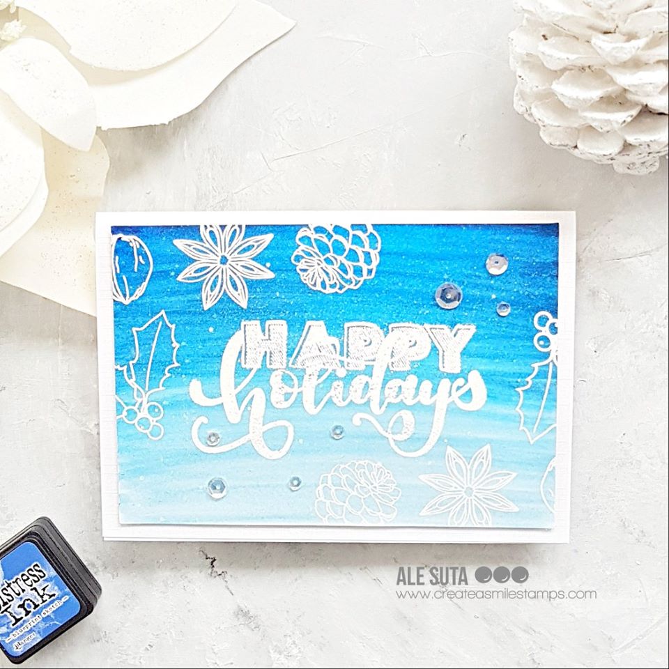 Stempel A7 Happy Holidays