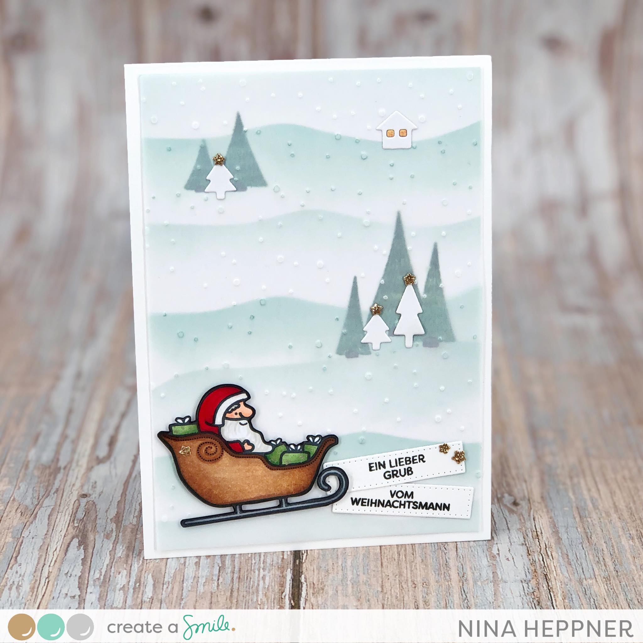 Stempel A8 Here comes Santa Claus