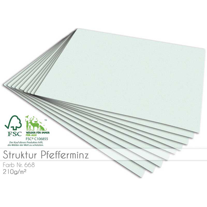 Cardstock Struktur Pfefferminz 25er