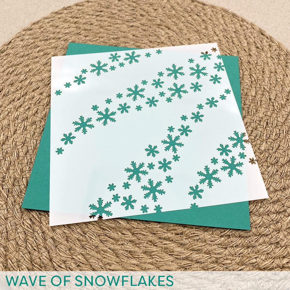 Stencil: Wave Of Snowflakes