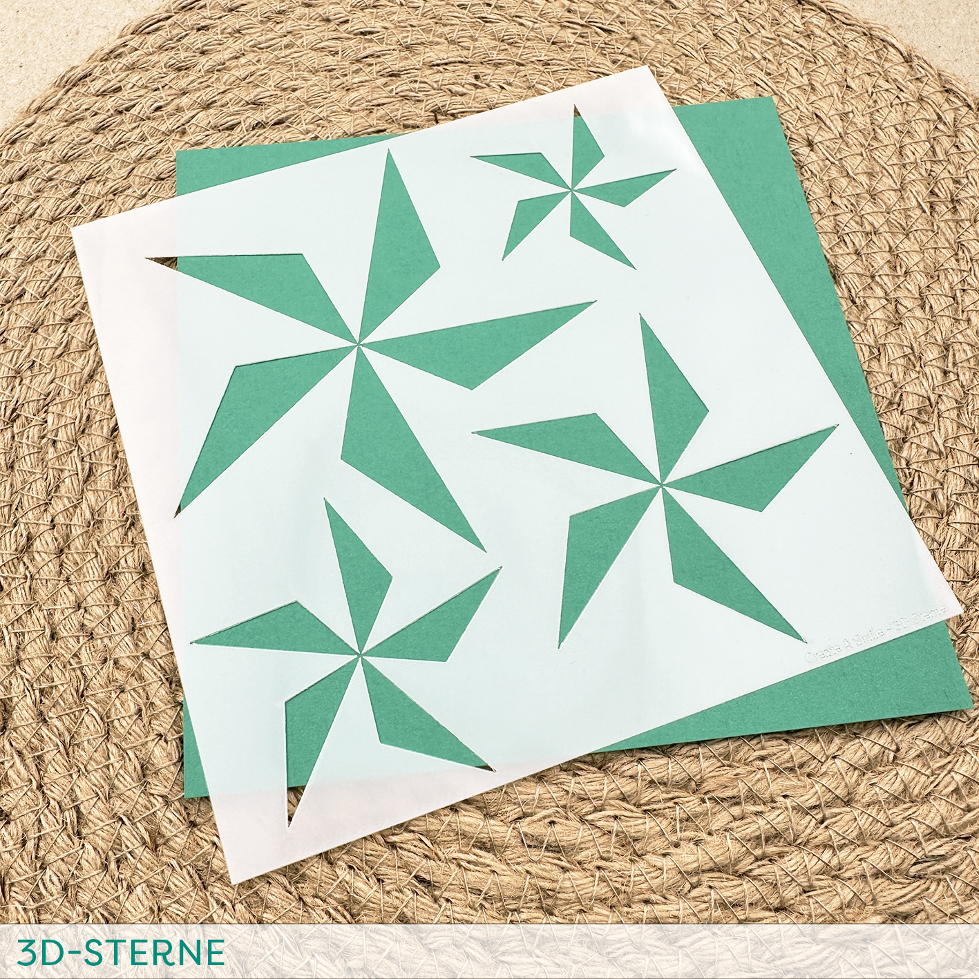 Stencil: 3D Sterne