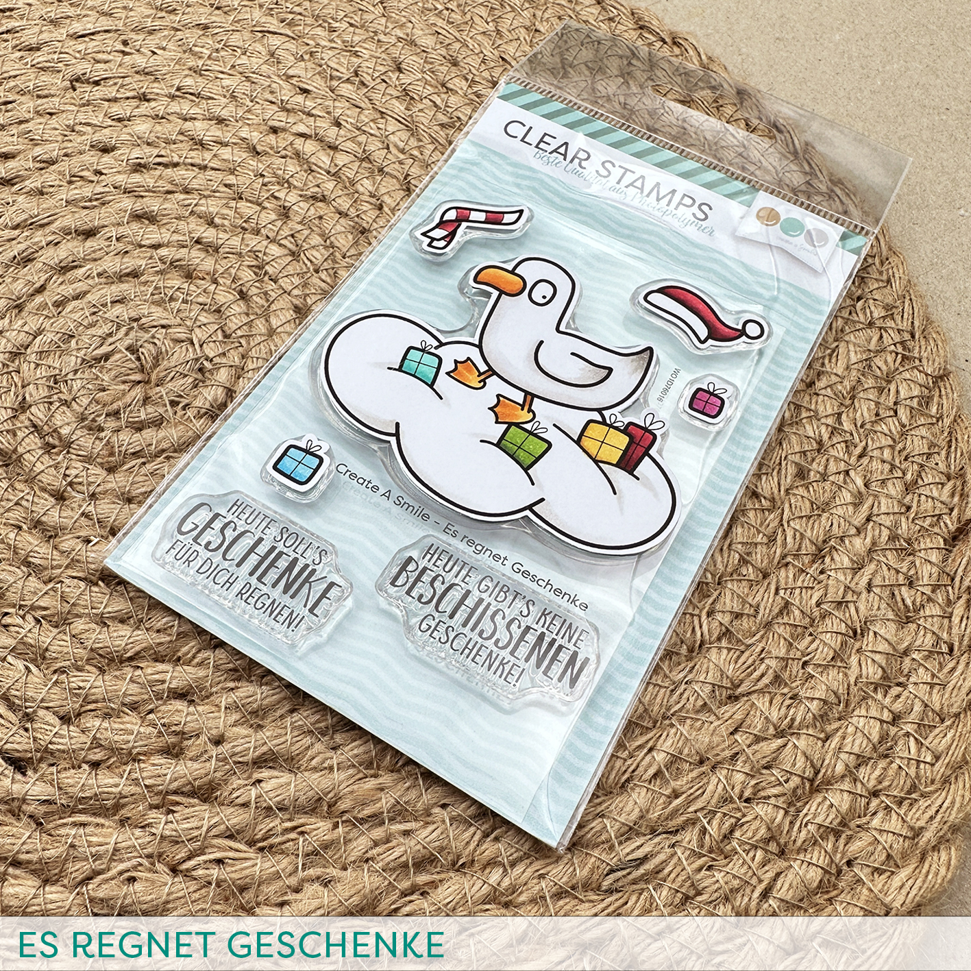 Stempel A7 Es regnet Geschenke