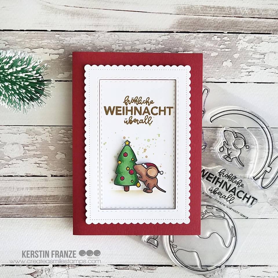 Stempel A6 Fröhliche Weihnacht überall