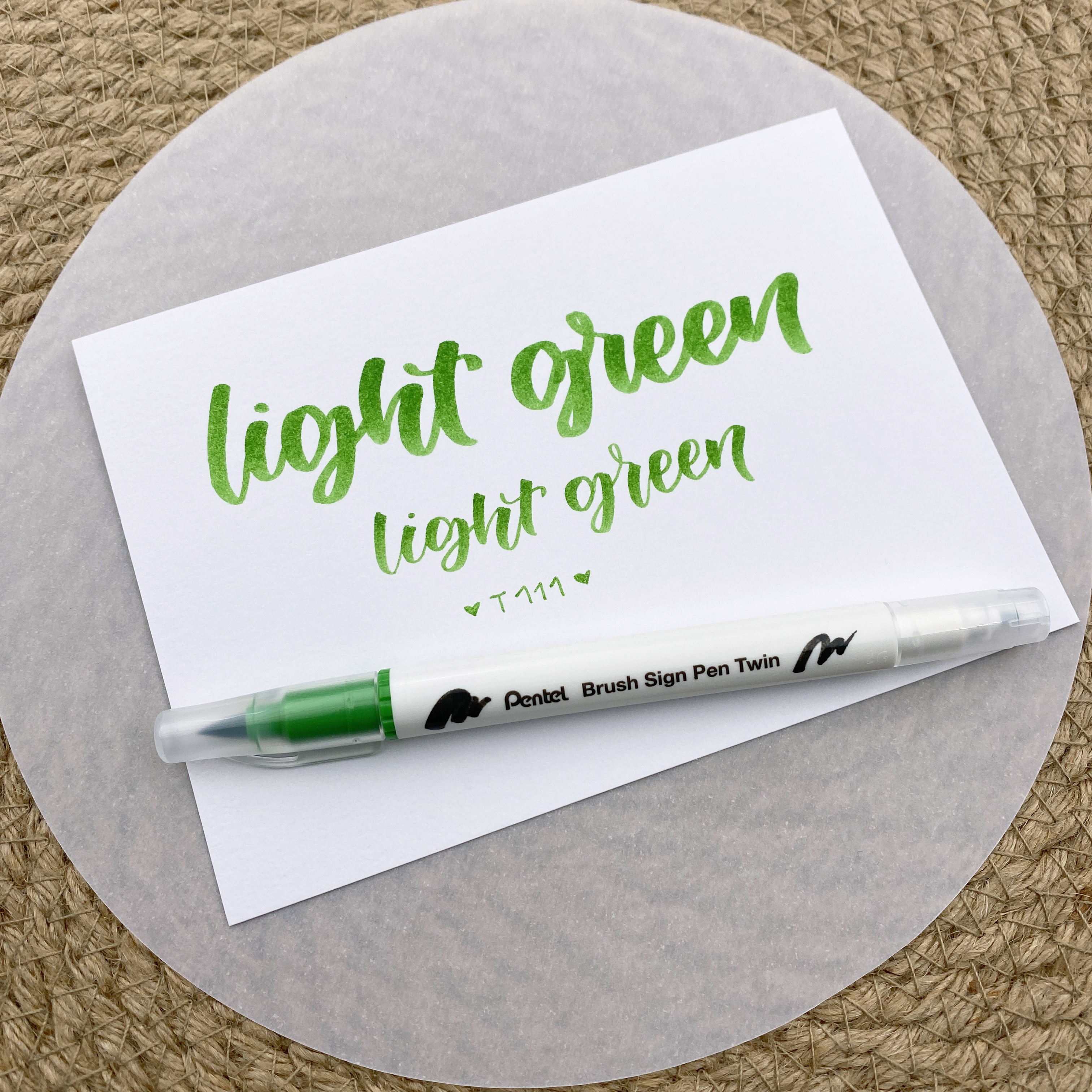 Pentel Brush Sign Pen Twin 111 Light Green
