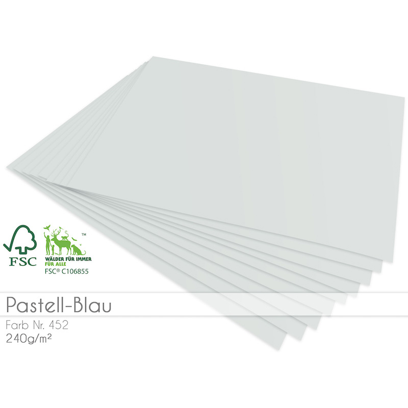 Cardstock Pastell-Blau 25er