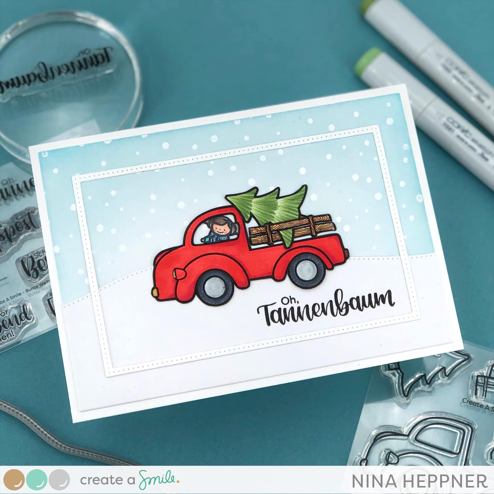 Stempel A7 Bunte Weihnachtstexte