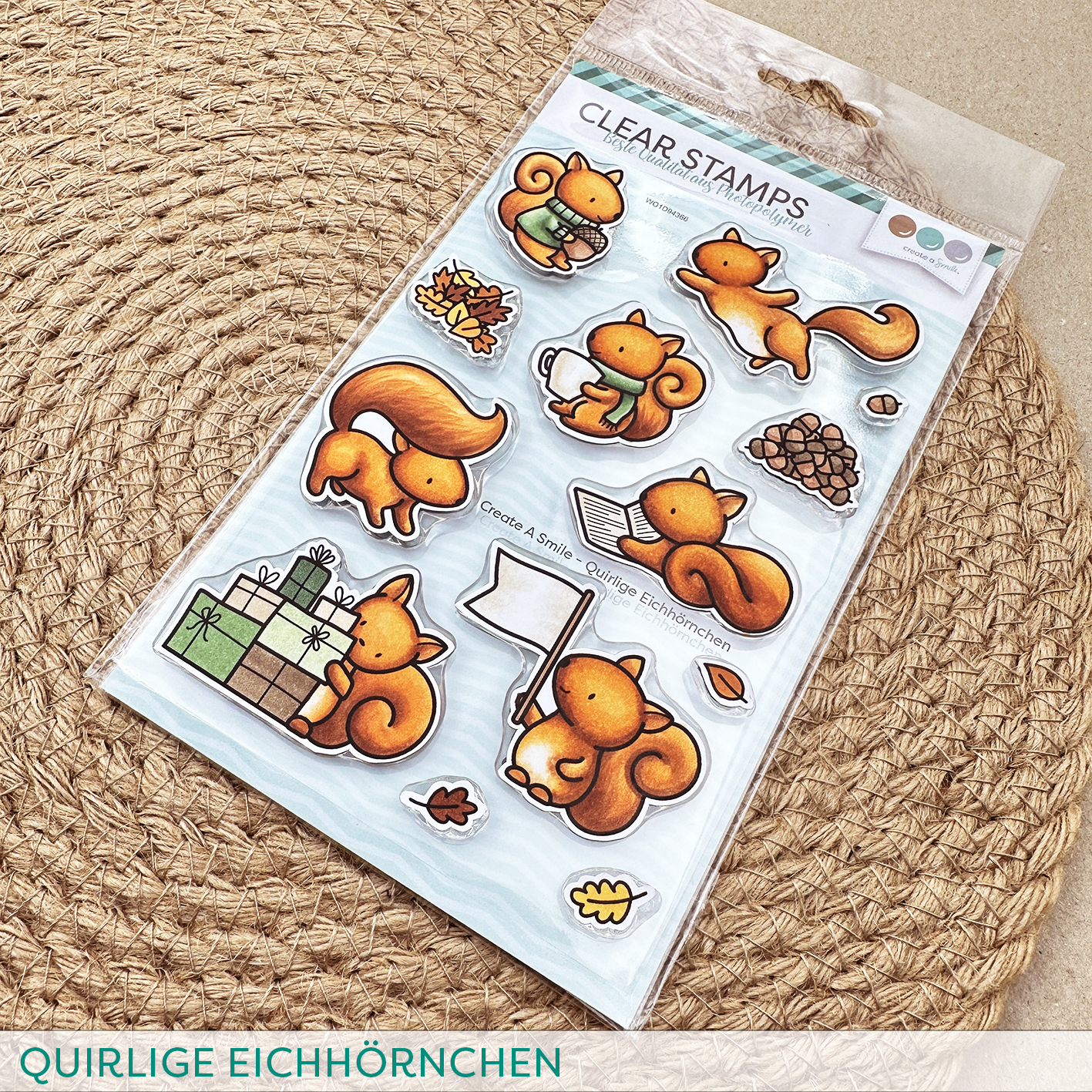 Stempel A6 Quirlige Eichhörnchen