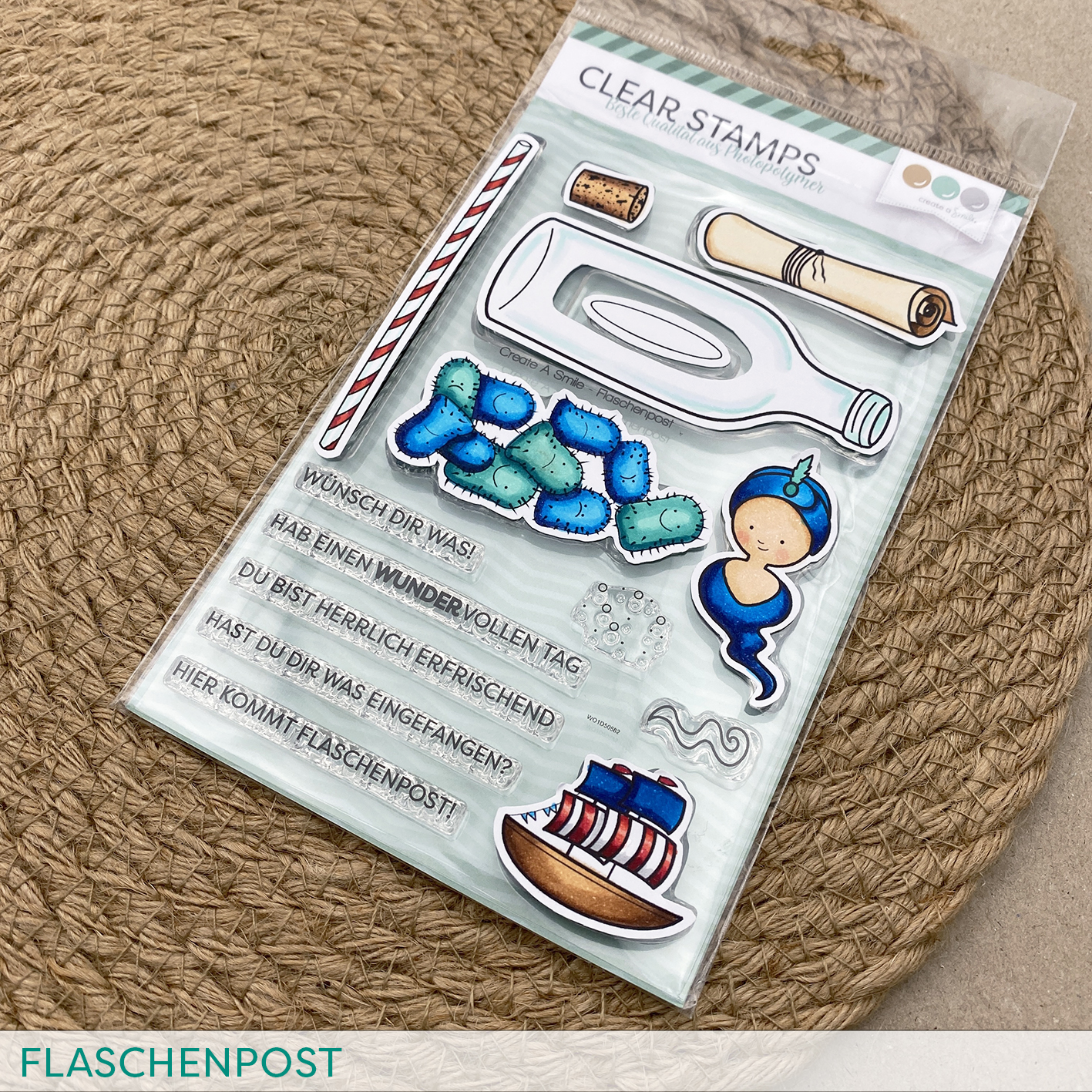 Stempel A6 Flaschenpost Stempel A6 Flaschenpost