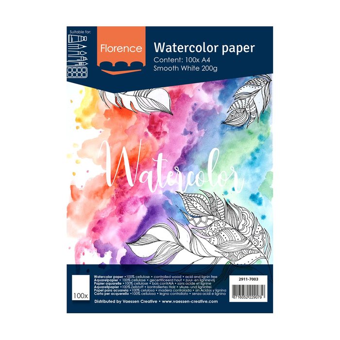 Watercolor Paper Smooth white 200g A4 BIGPACK