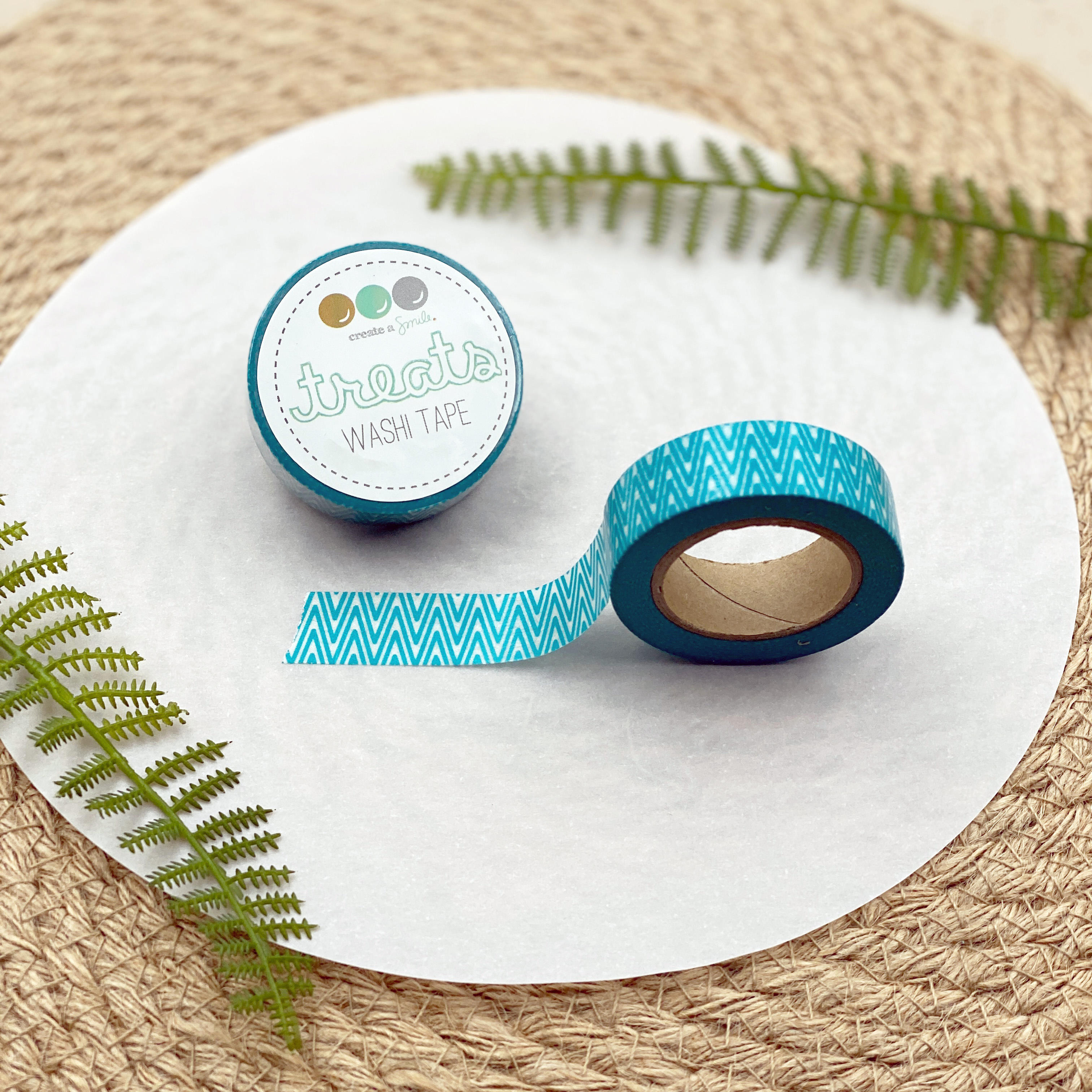 Washi Tape Teal Chevron