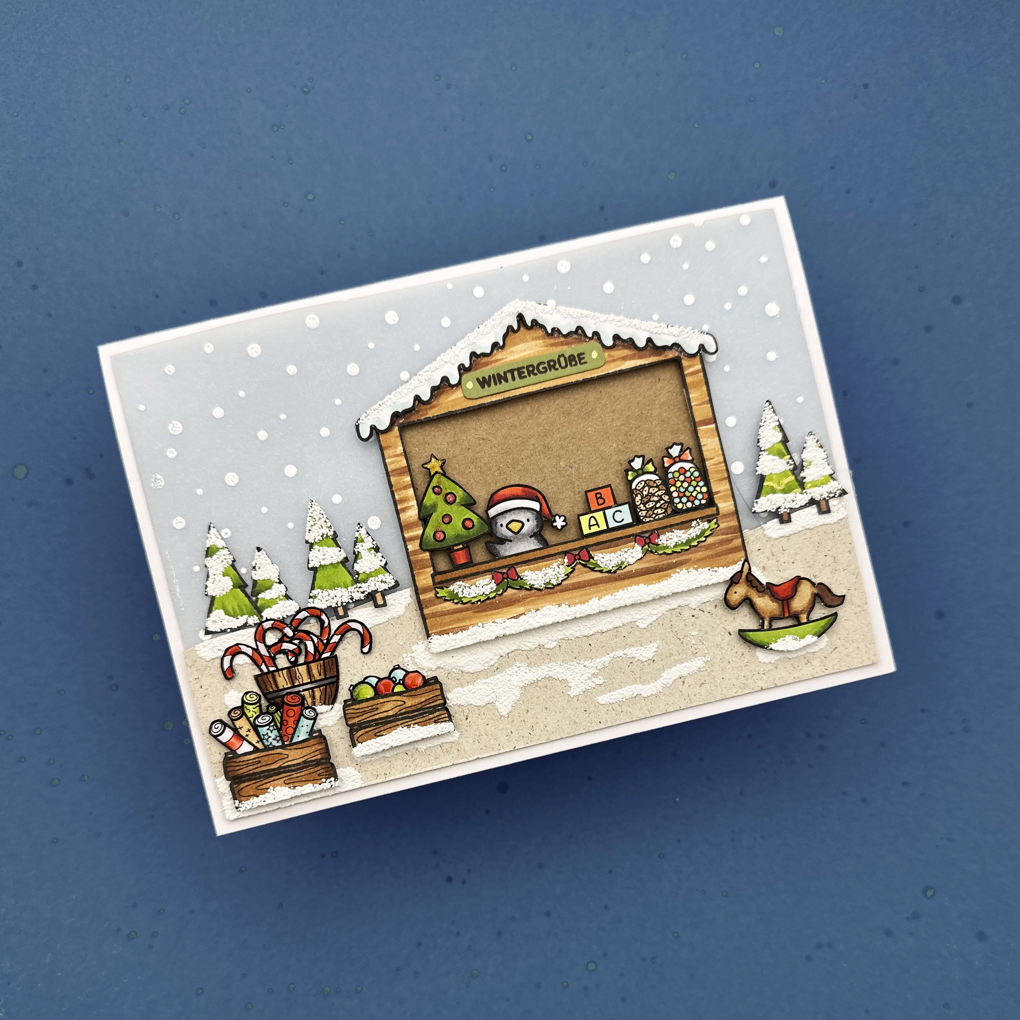 Stempel A6 Auf dem Markt Weihnachts-Add-On