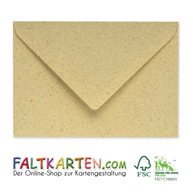 Briefumschläge C6 Graspapier 120g/m² 5er