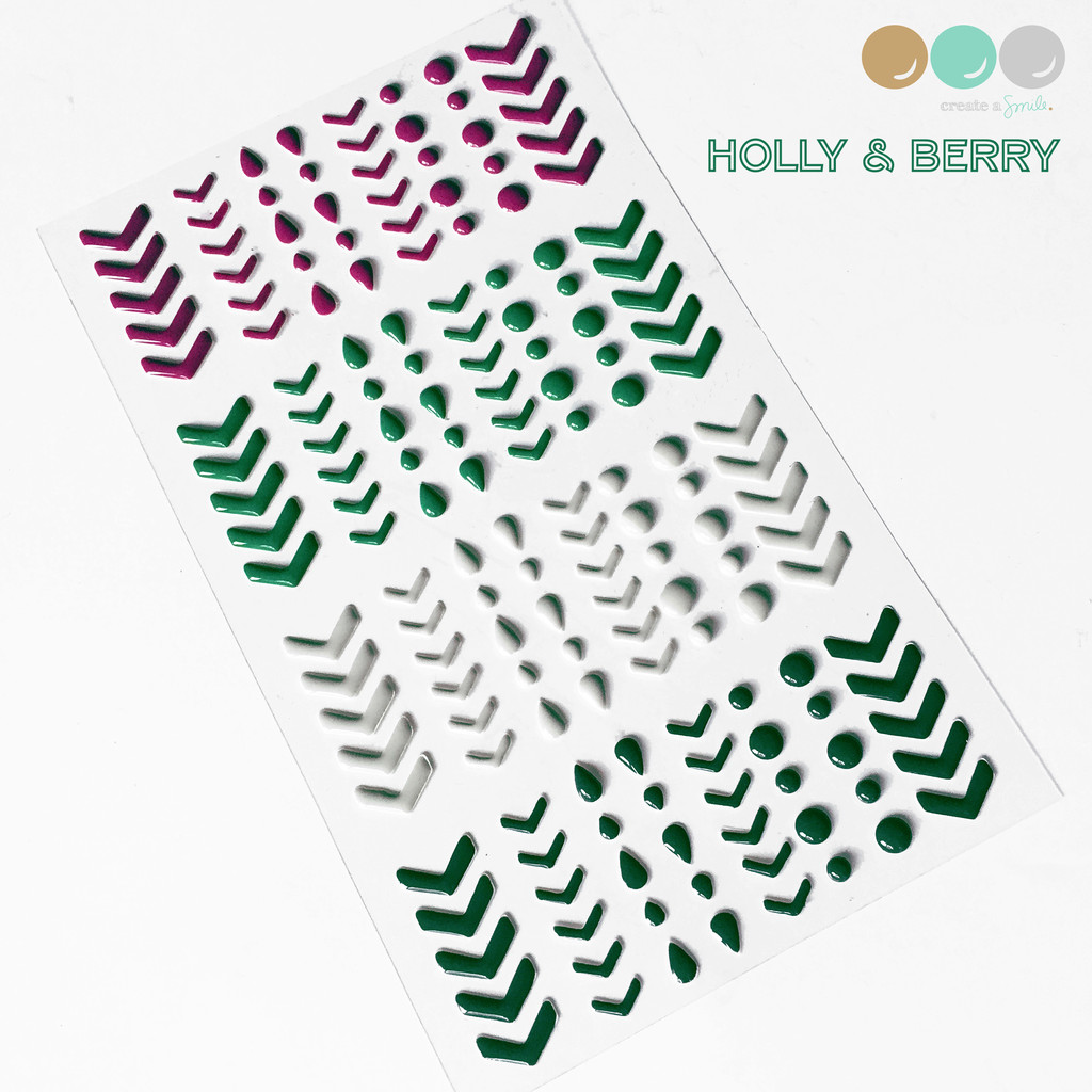 Enamel Stickers Holly & Berry