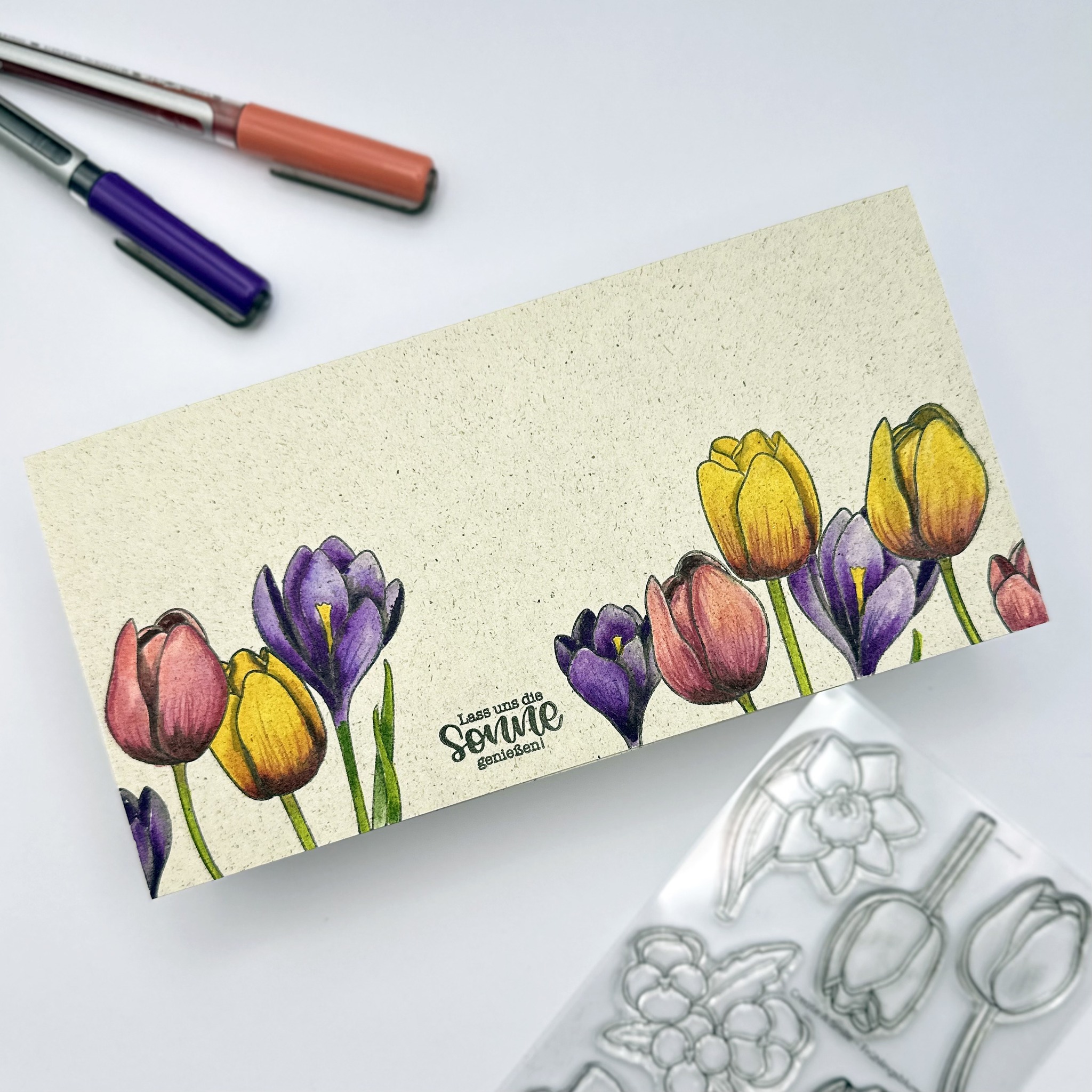 Stempel A6 Frühlingsblumen