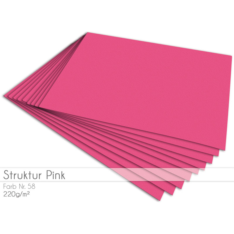 Cardstock Struktur Pink 25er