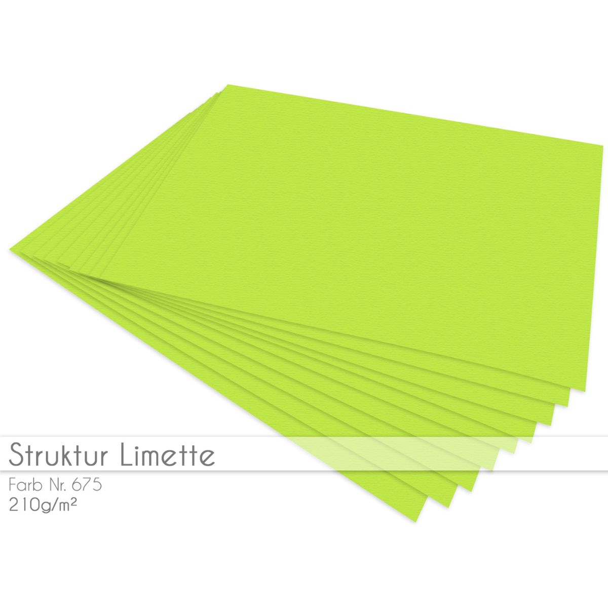 Cardstock Struktur Limette 5er