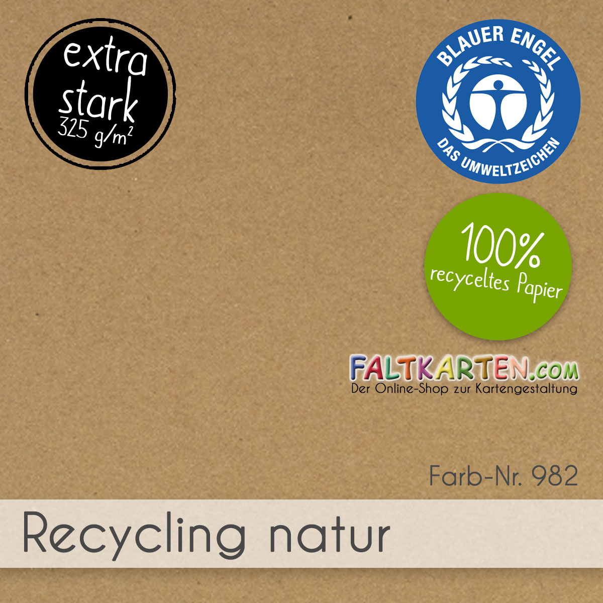 Cardstock Recycling Natur 325g/m² 25er