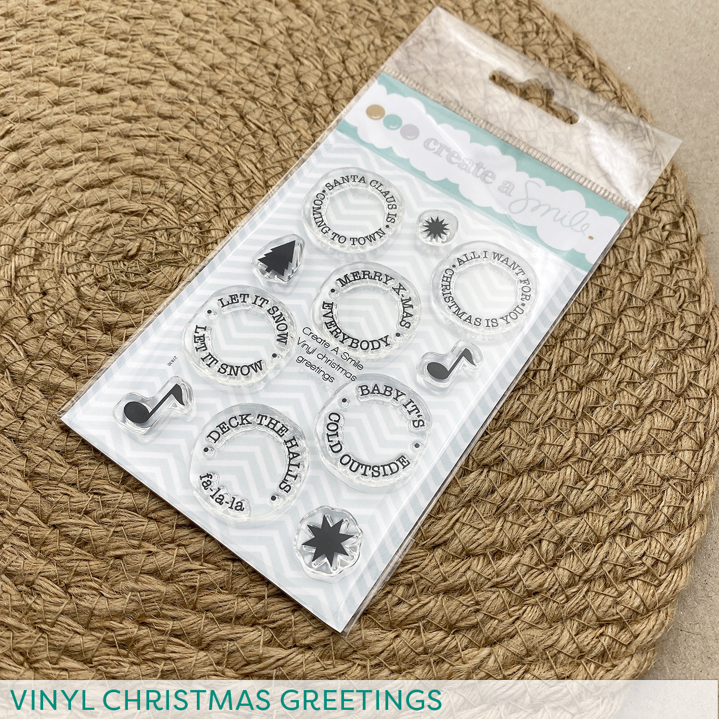 Clear A7 Vinyl Christmas greetings