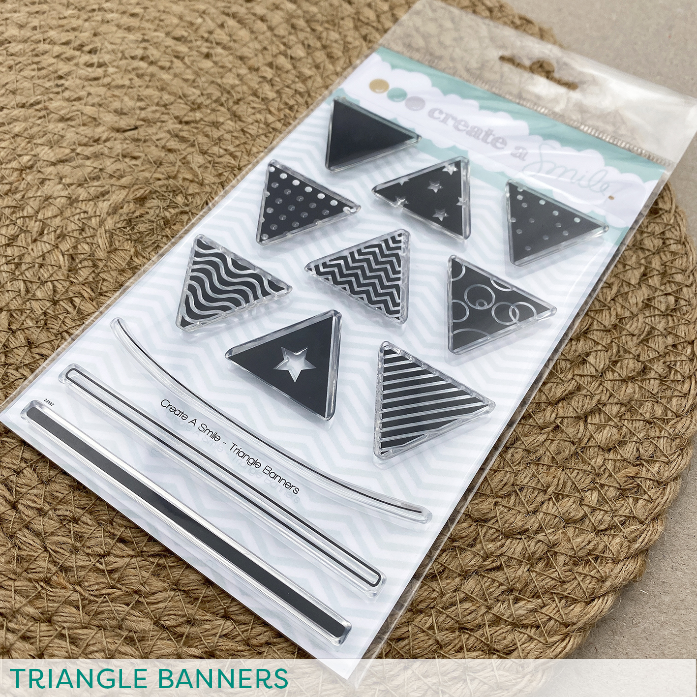 Clear A6 Triangle Banners