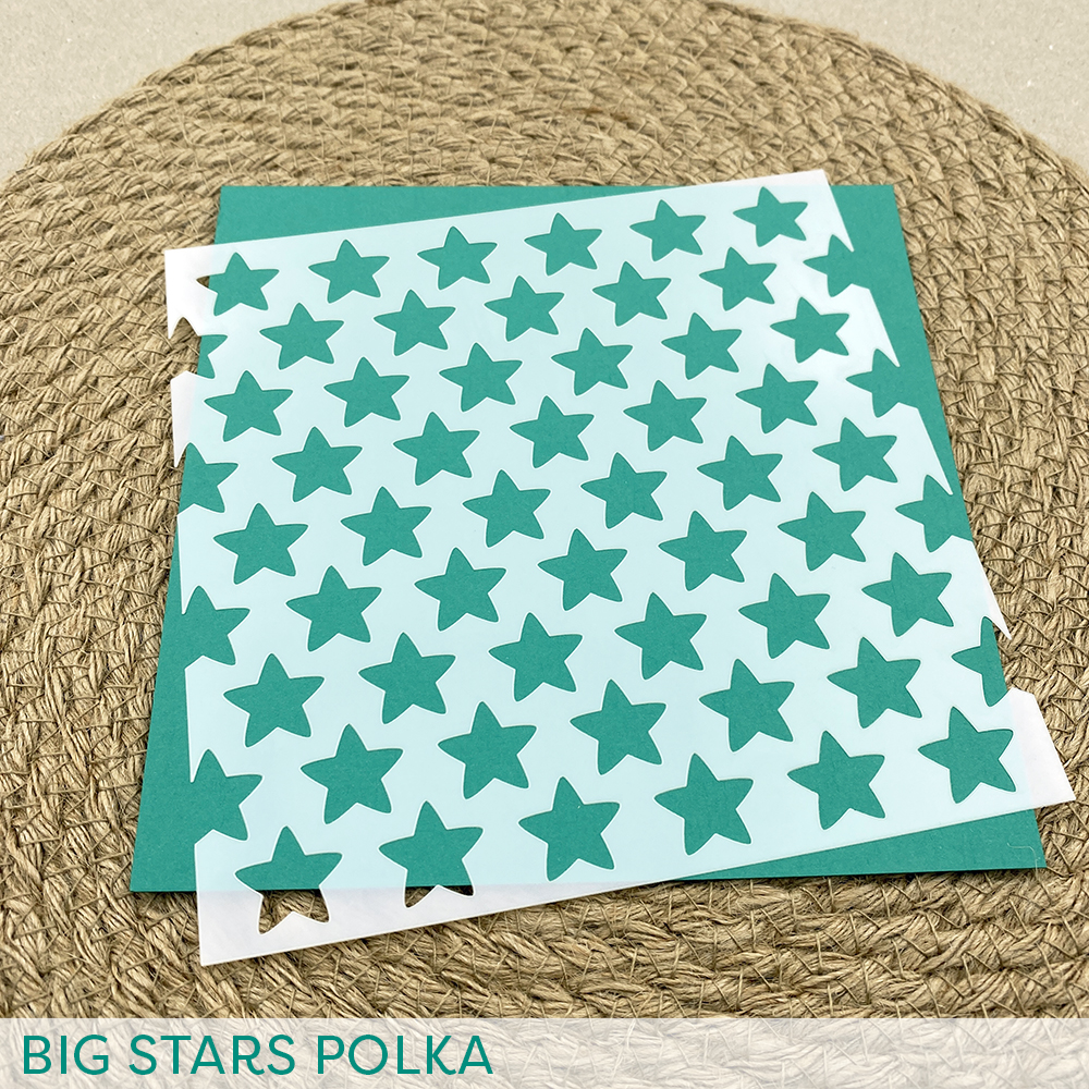 Stencil: Big Stars Polka