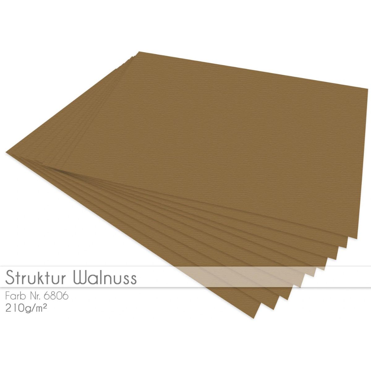 Cardstock Struktur Walnuss 5er