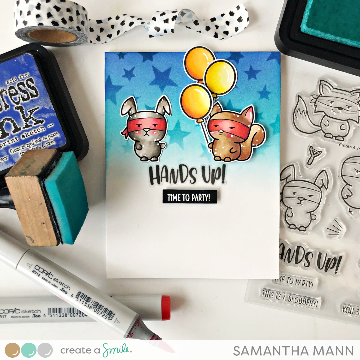 Stempel A6 Hands up