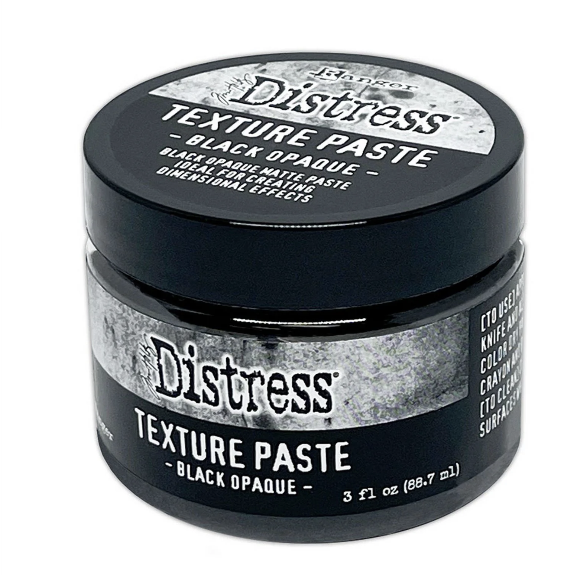 Distress Texture Paste Black Opaque