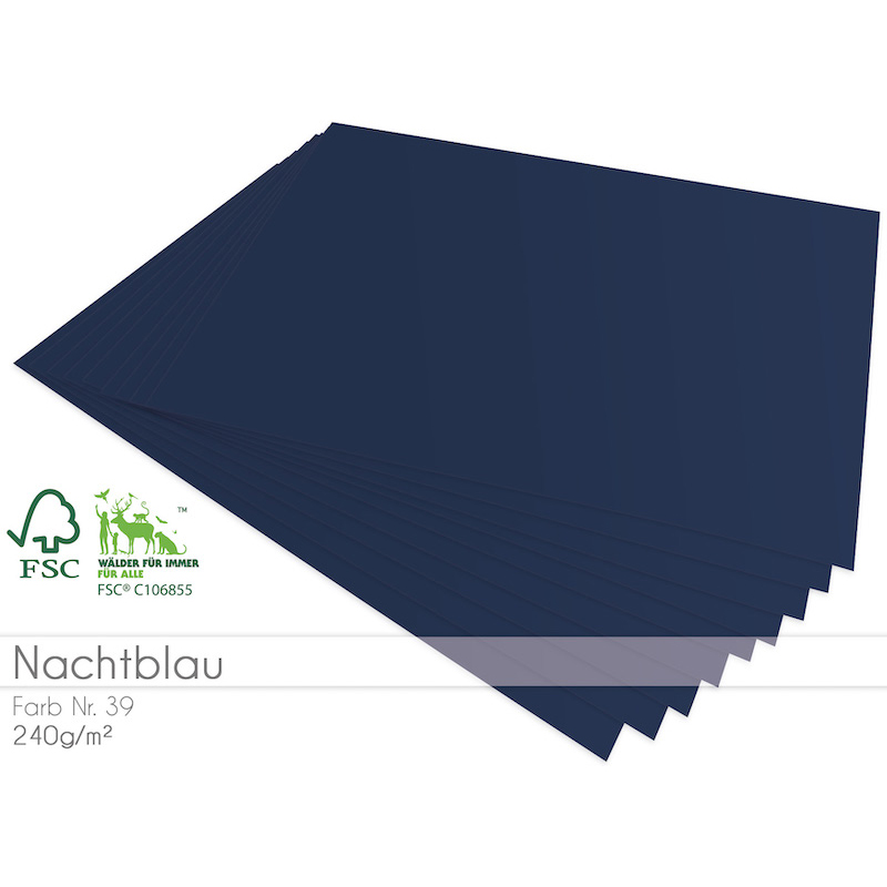 Cardstock Nachtblau 25er