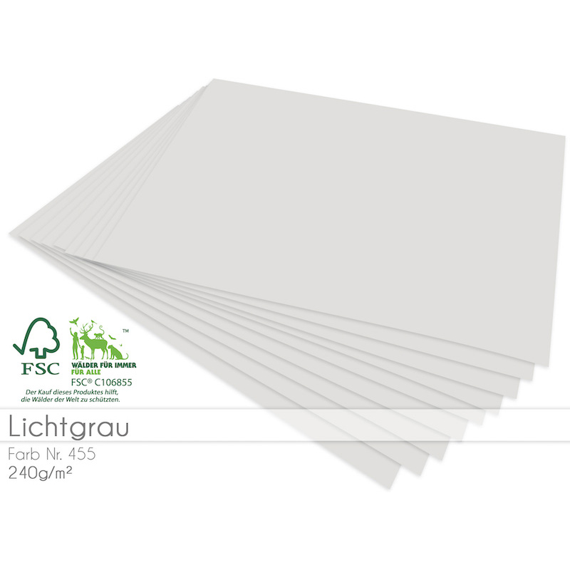 Cardstock Lichtgrau 25er