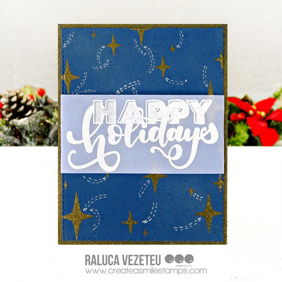 Stempel A7 Happy Holidays