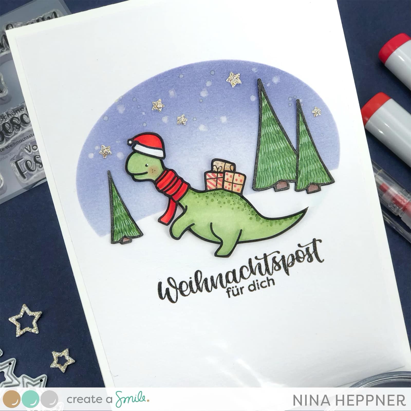 Stempel A7 Bunte Weihnachtstexte