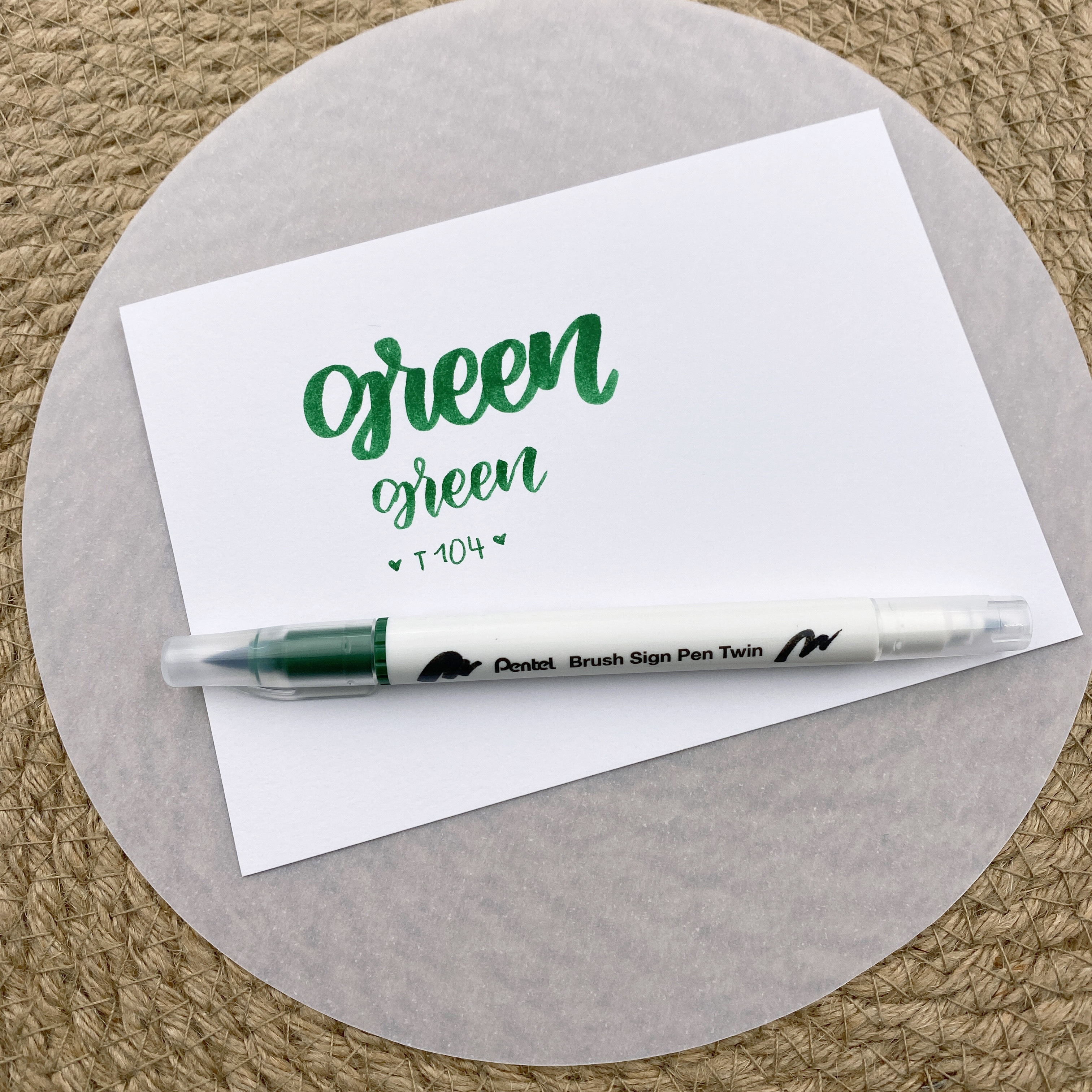 Pentel Brush Sign Pen Twin 104 Green