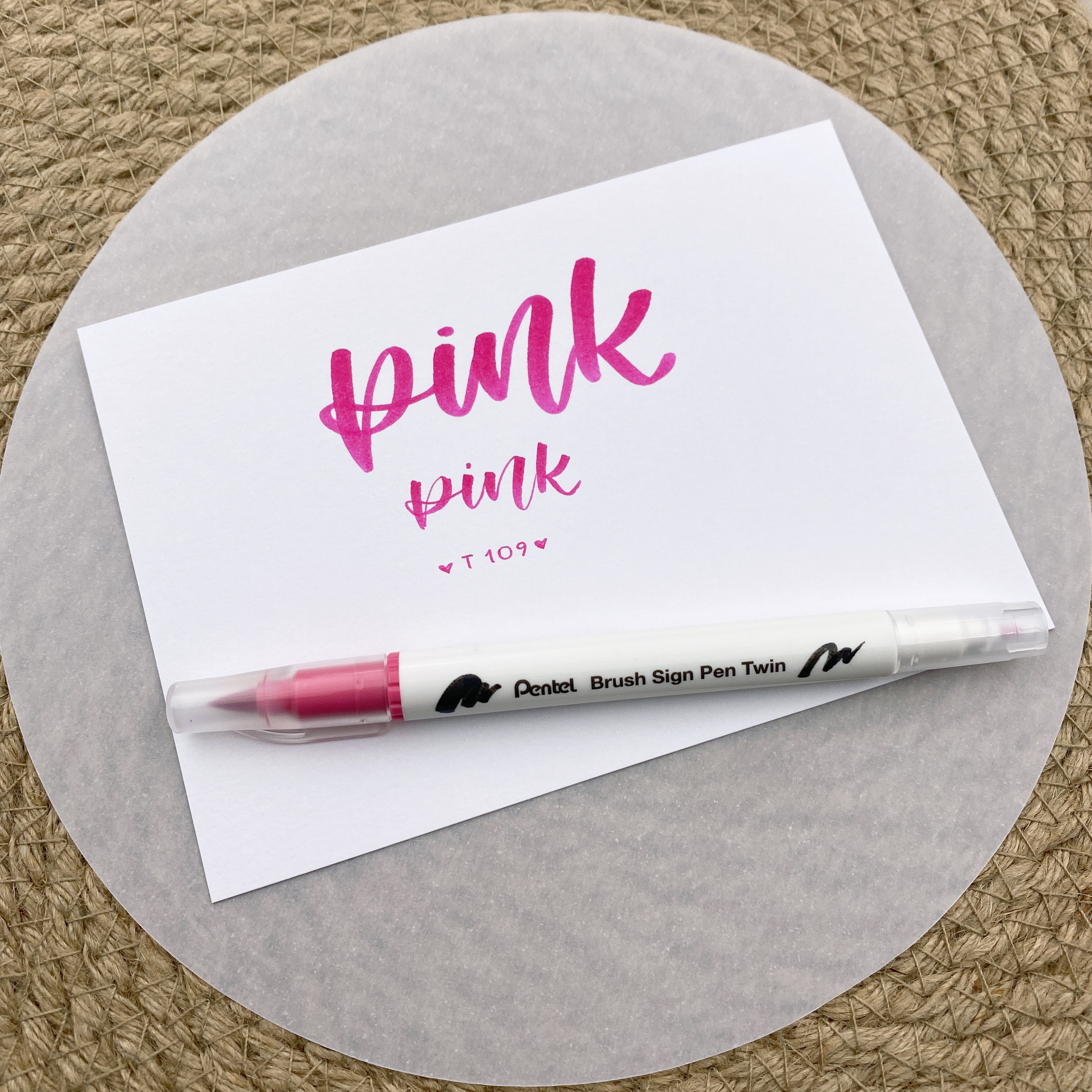 Pentel Brush Sign Pen Twin 109 Pink