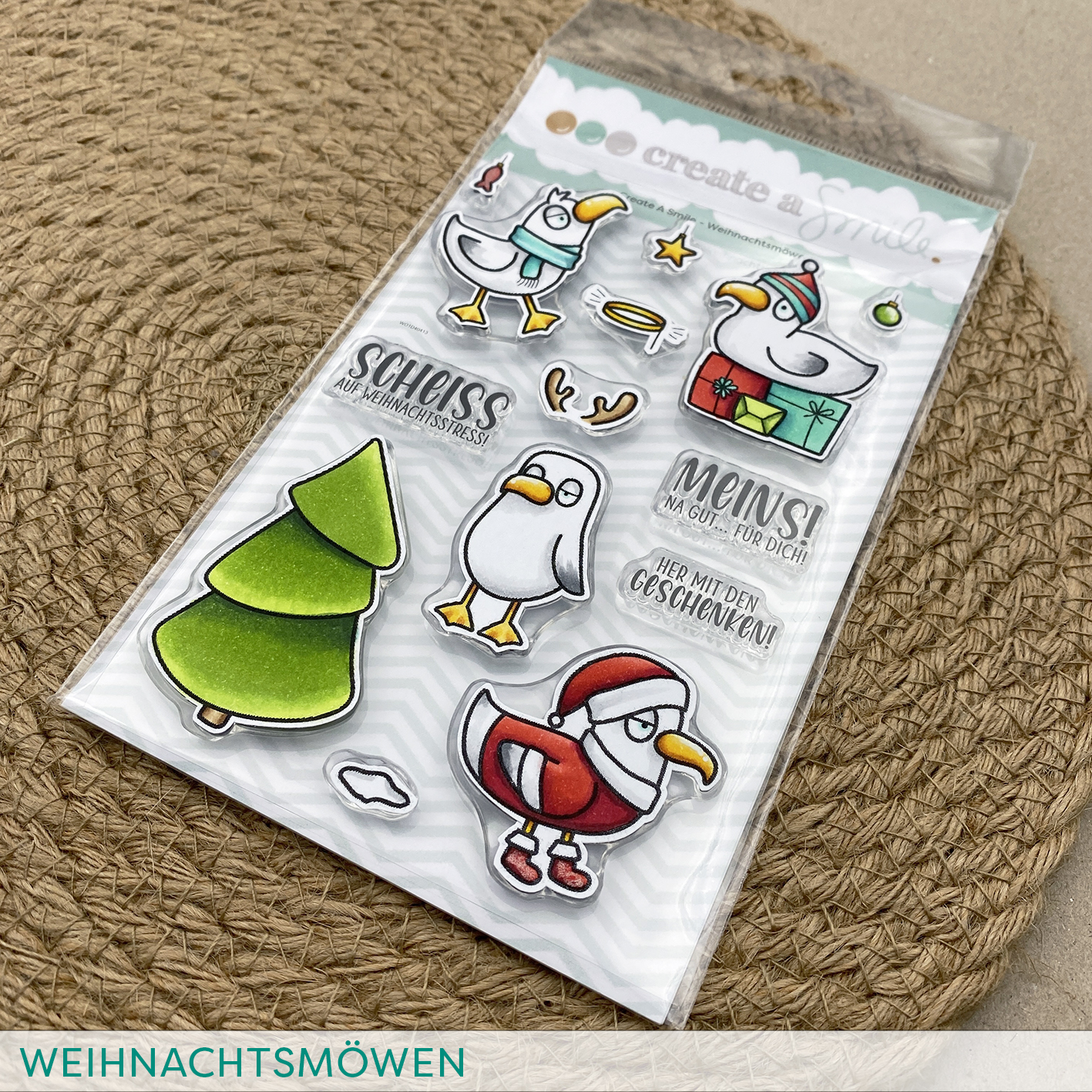 Stempel A6 Weihnachtsmöwen