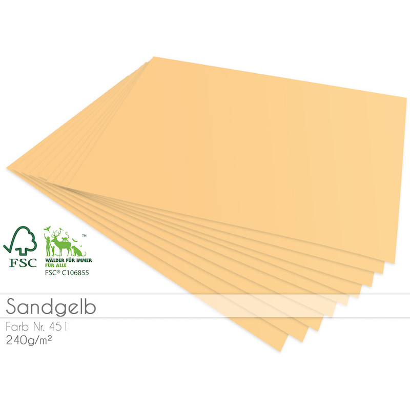 Cardstock Sandgelb 5er