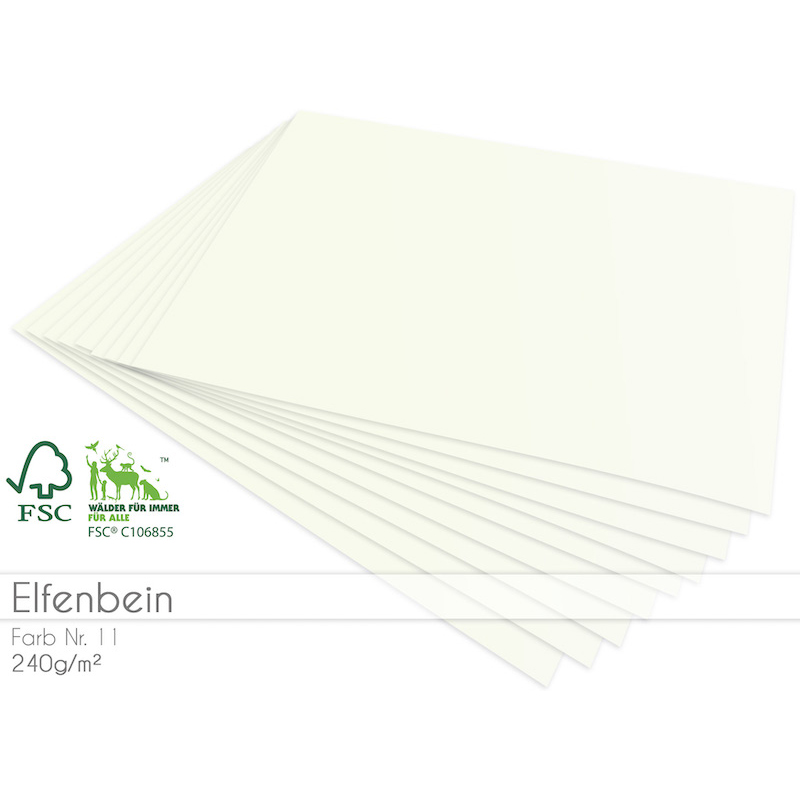 Cardstock Elfenbein 25er