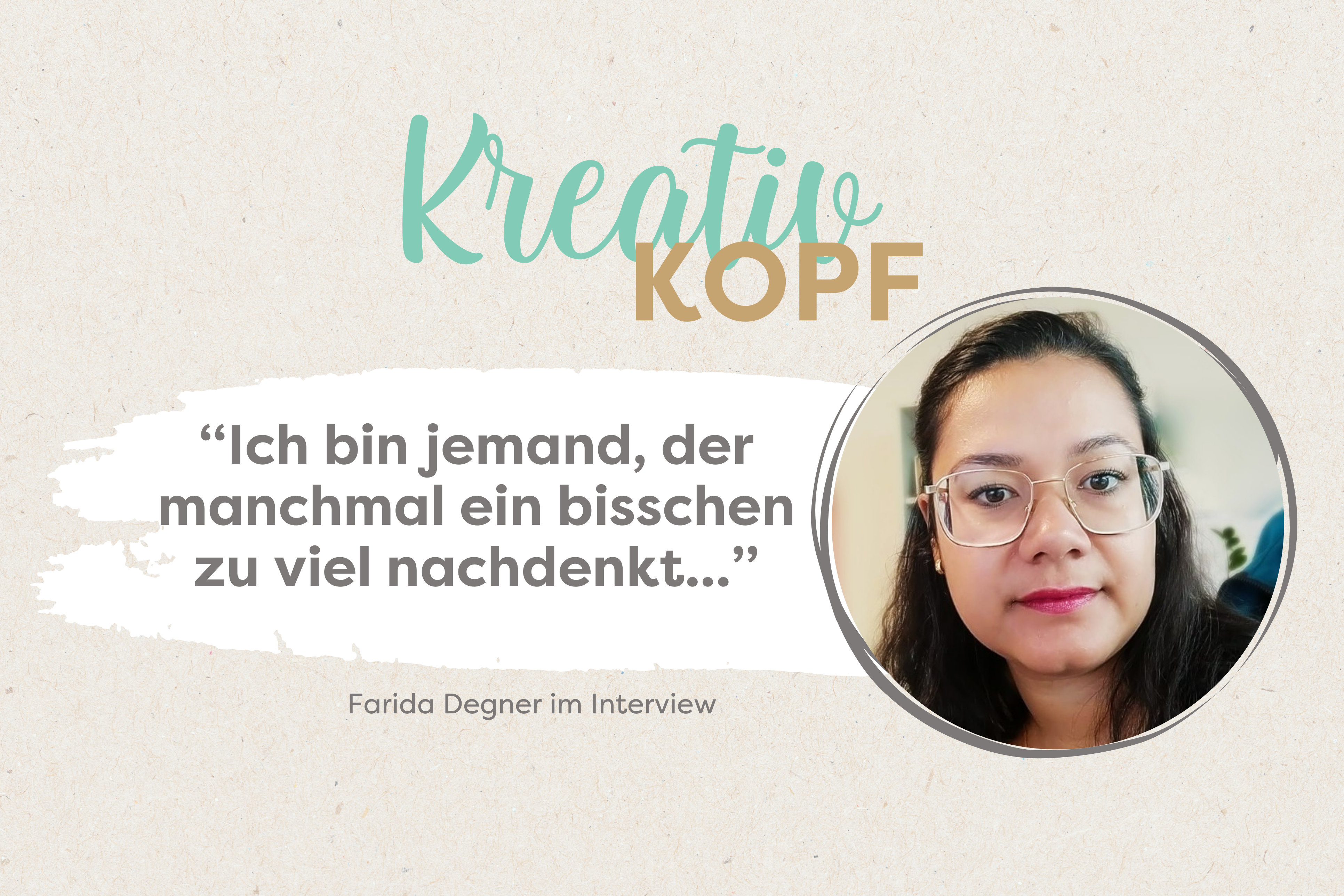 Unser KreativKopf im März: Farida Degner