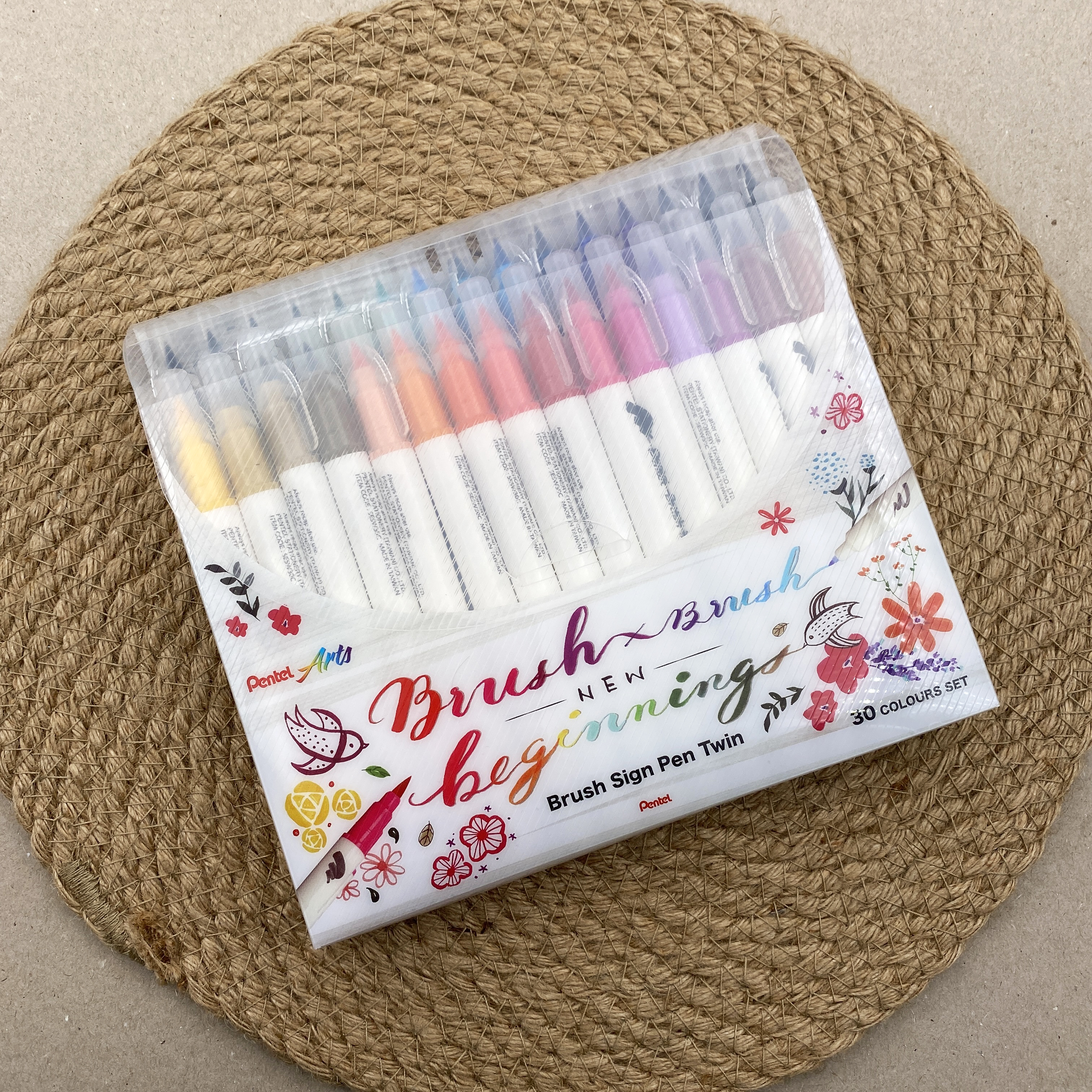 Pentel Brush Sign Pen Twin Set 30 Colours