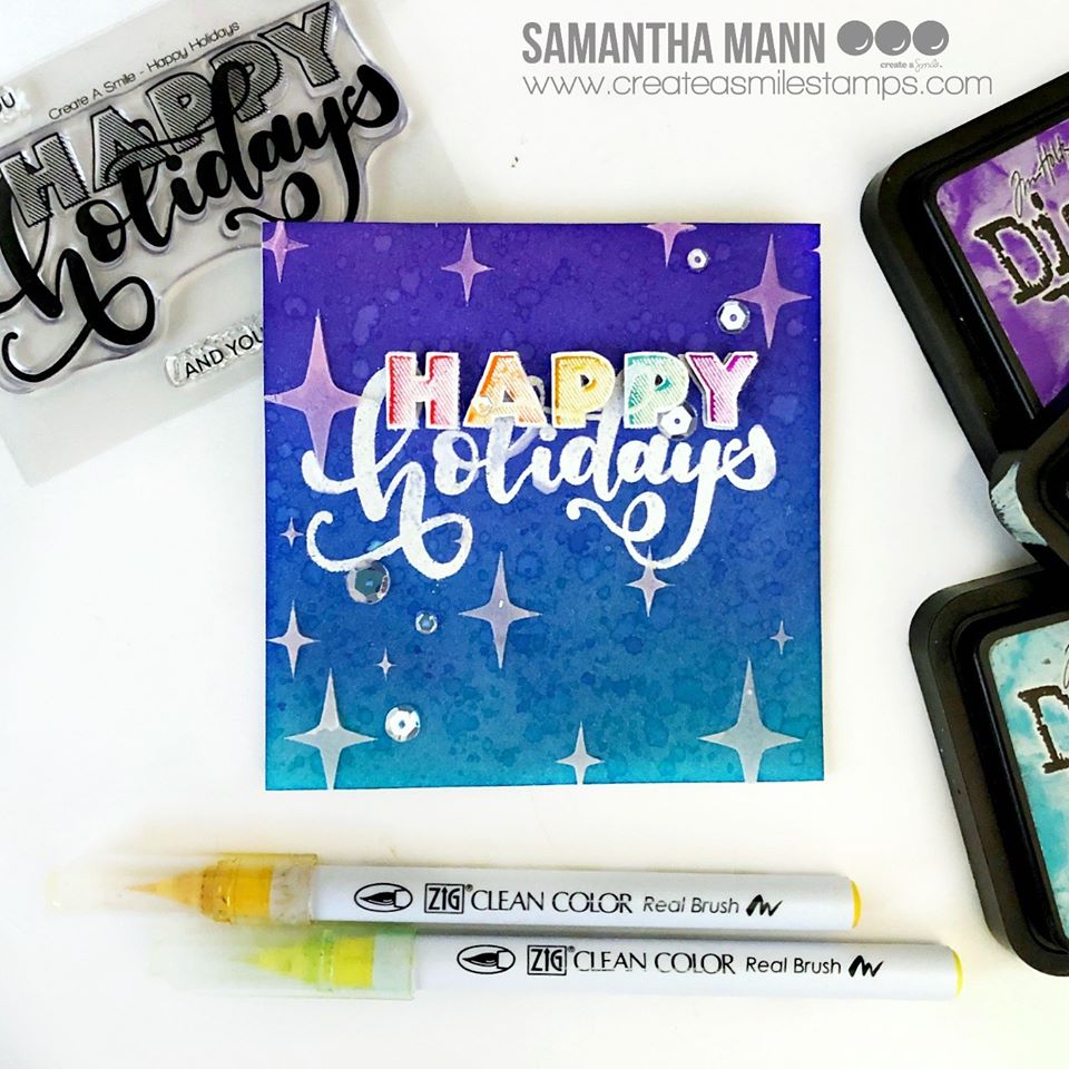 Stempel A7 Happy Holidays