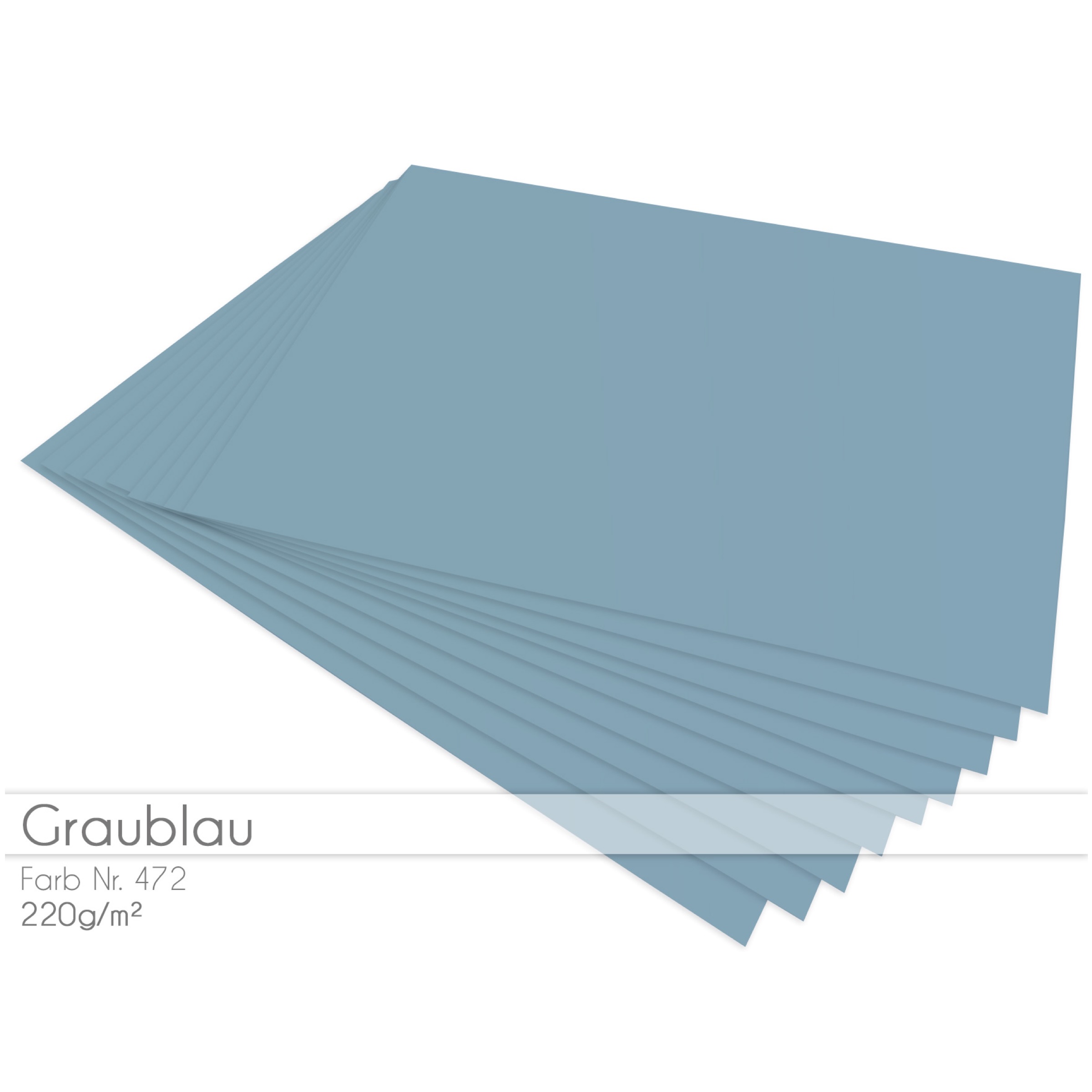 Cardstock Graublau 5er