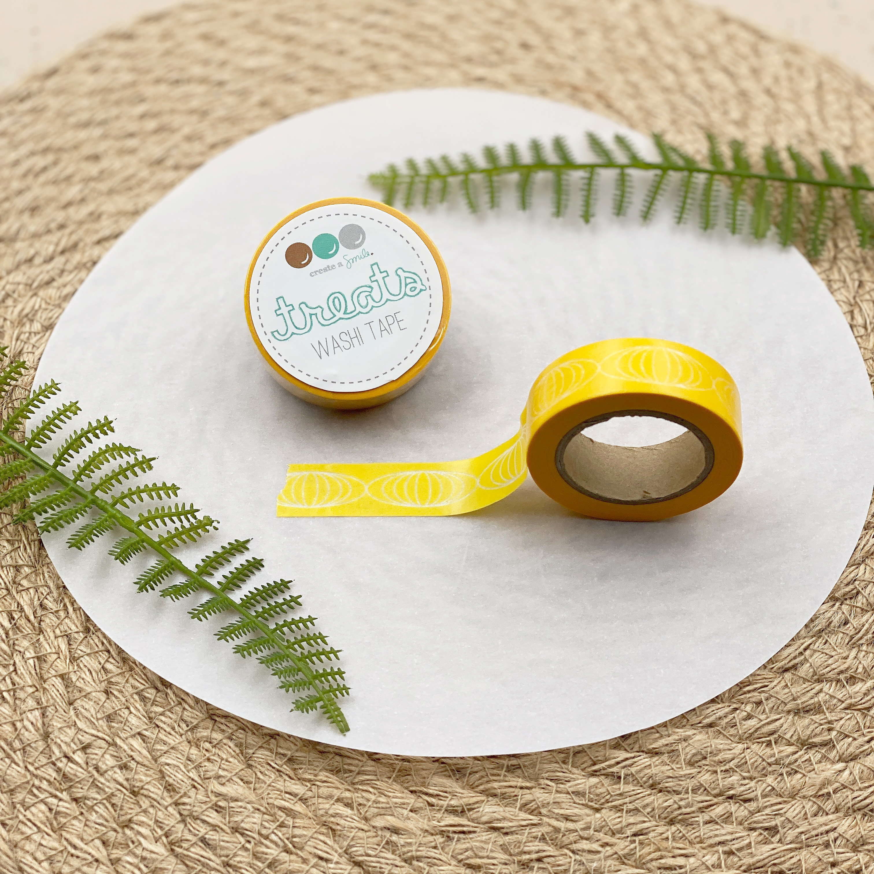 Washi Tape Yellow Pattern