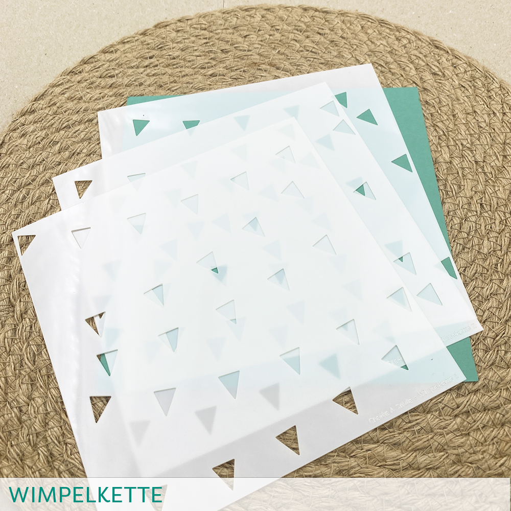 Stencil: Wimpelkette (3er Set)