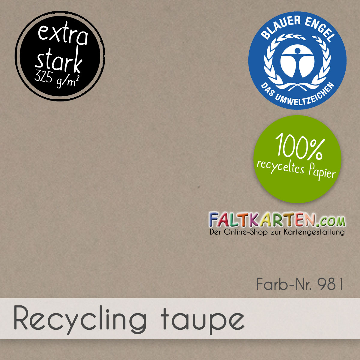 Cardstock Recycling Taupe 325g/m²