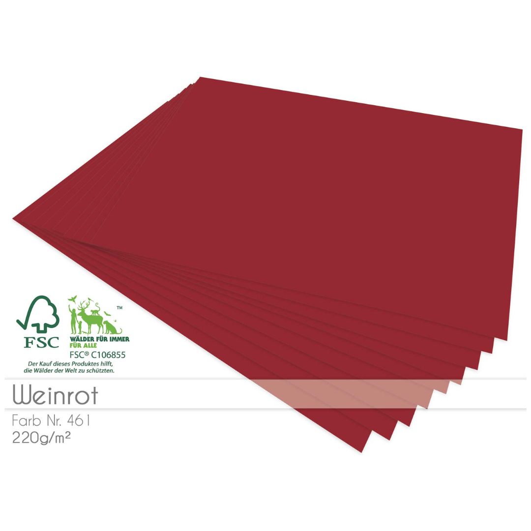 Cardstock Weinrot 5er