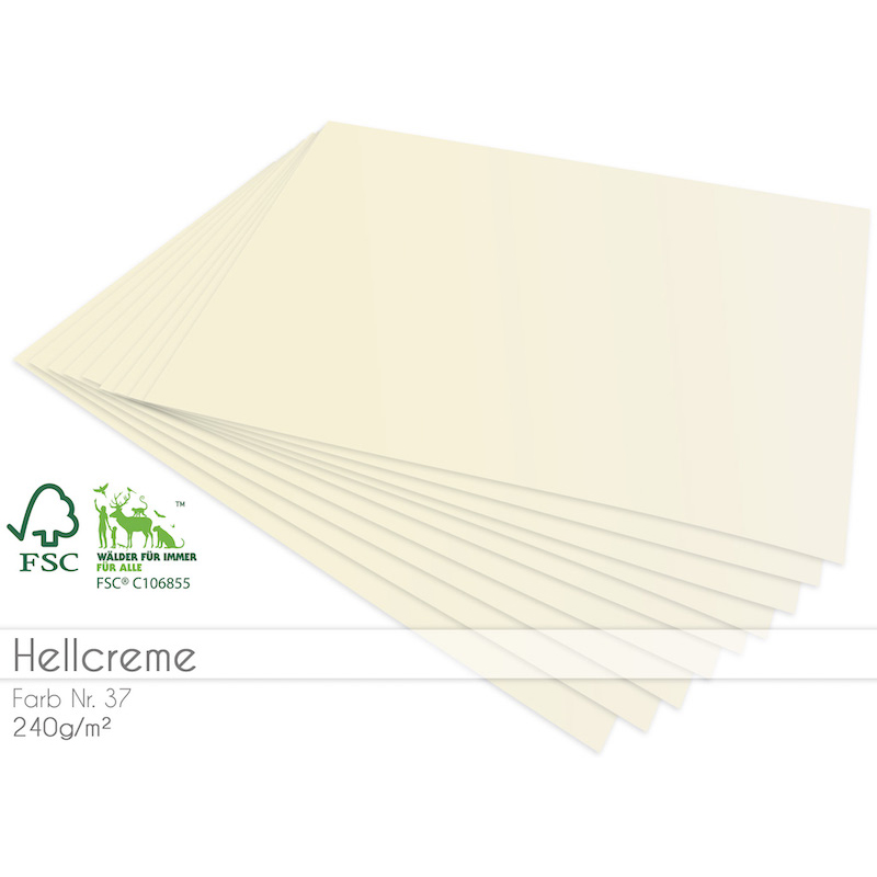 Cardstock Hellcreme 5er